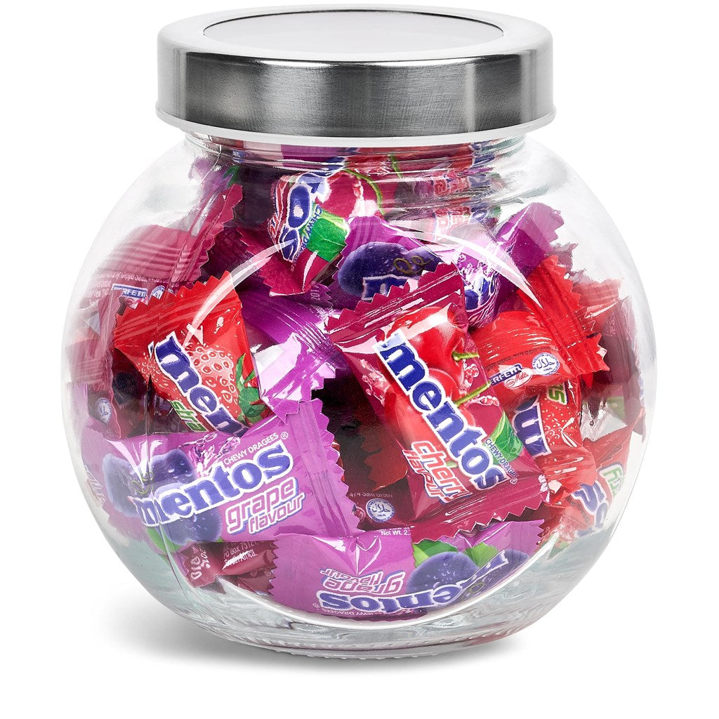 Mentos Classic Glass Candy Jar - Mixed Berry