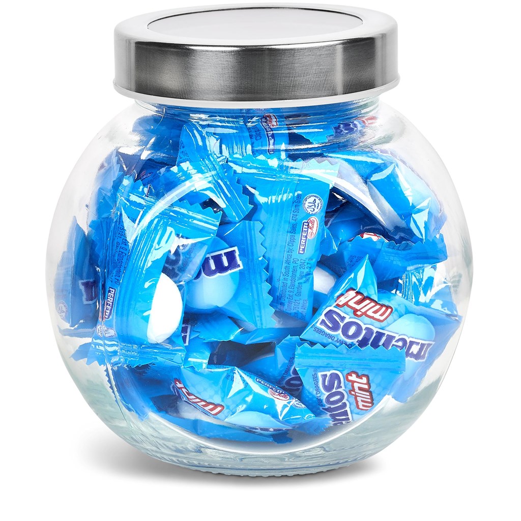 Mentos Classic Glass Candy Jar, Mint