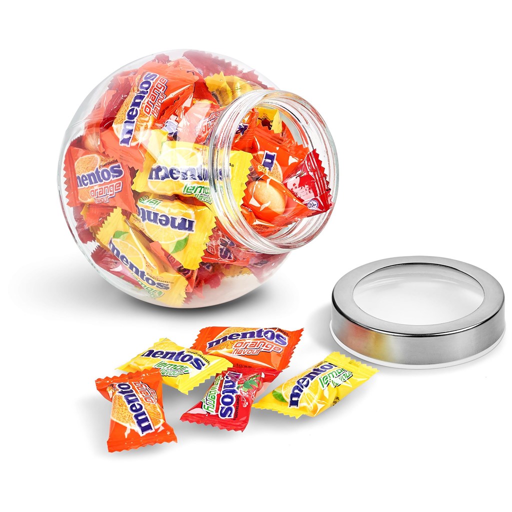 Mentos Classic Glass Candy Jar - Fruit