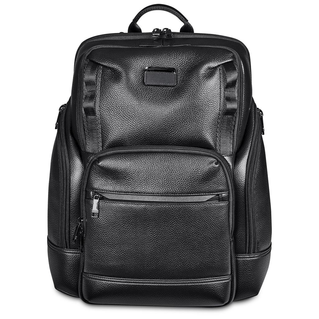 Alex Varga Portofino Leather Laptop Bag - Black