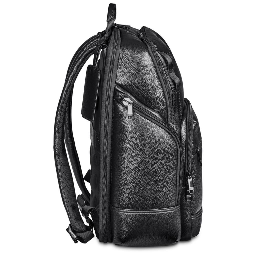 Alex Varga Portofino Leather Laptop Bag - Black