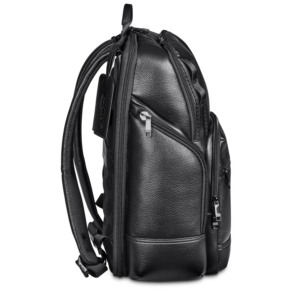Alex Varga Portofino Leather Laptop Bag - Black
