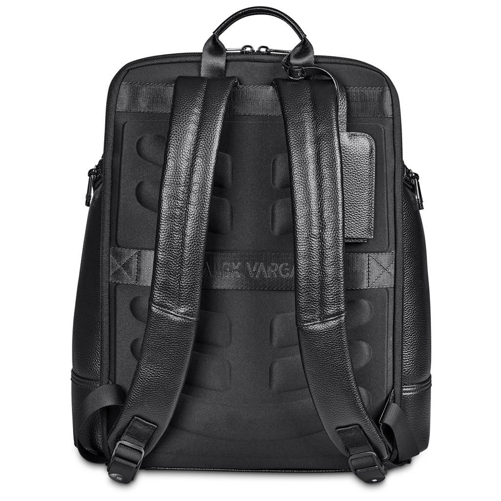 Alex Varga Portofino Leather Laptop Bag - Black