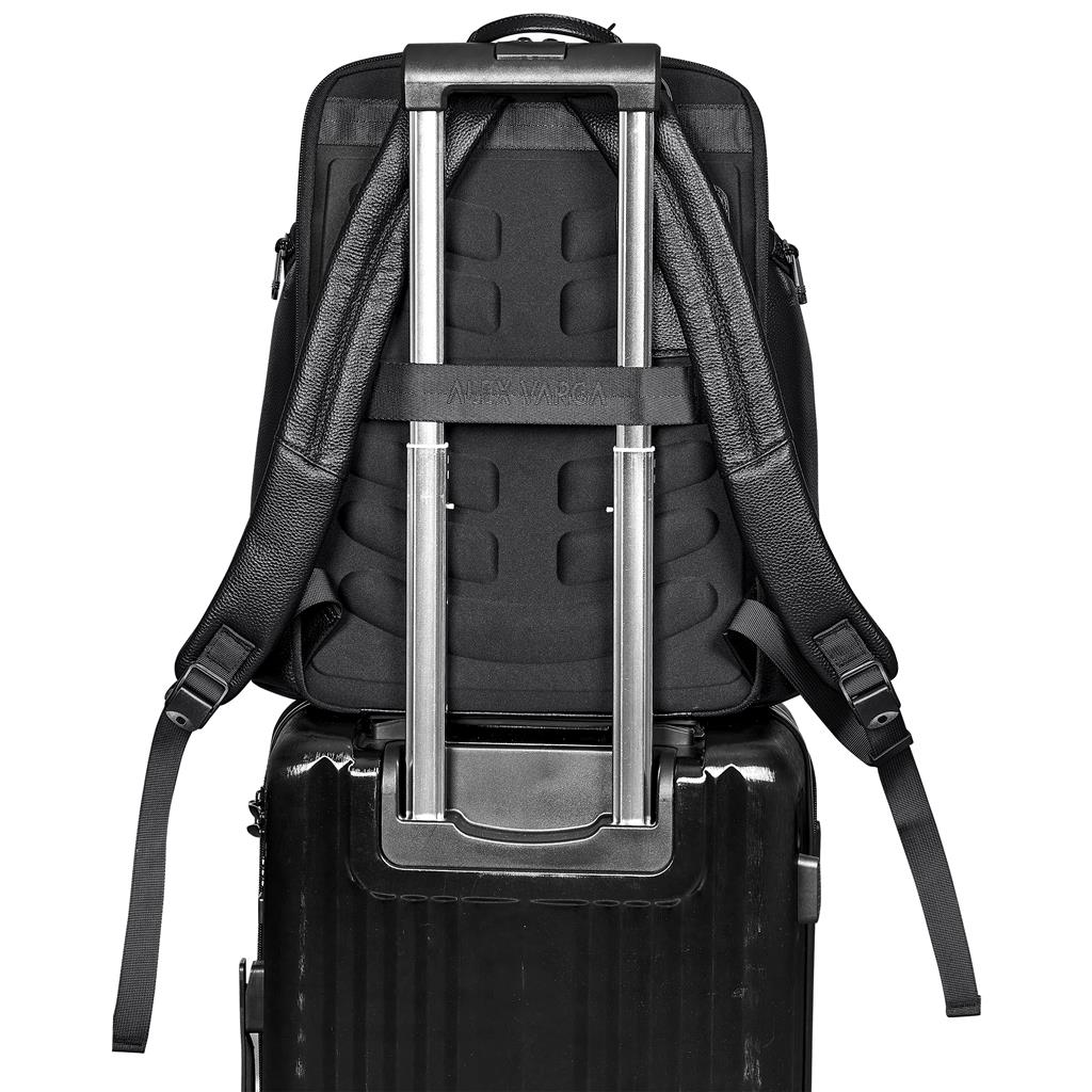 Alex Varga Portofino Leather Laptop Bag - Black