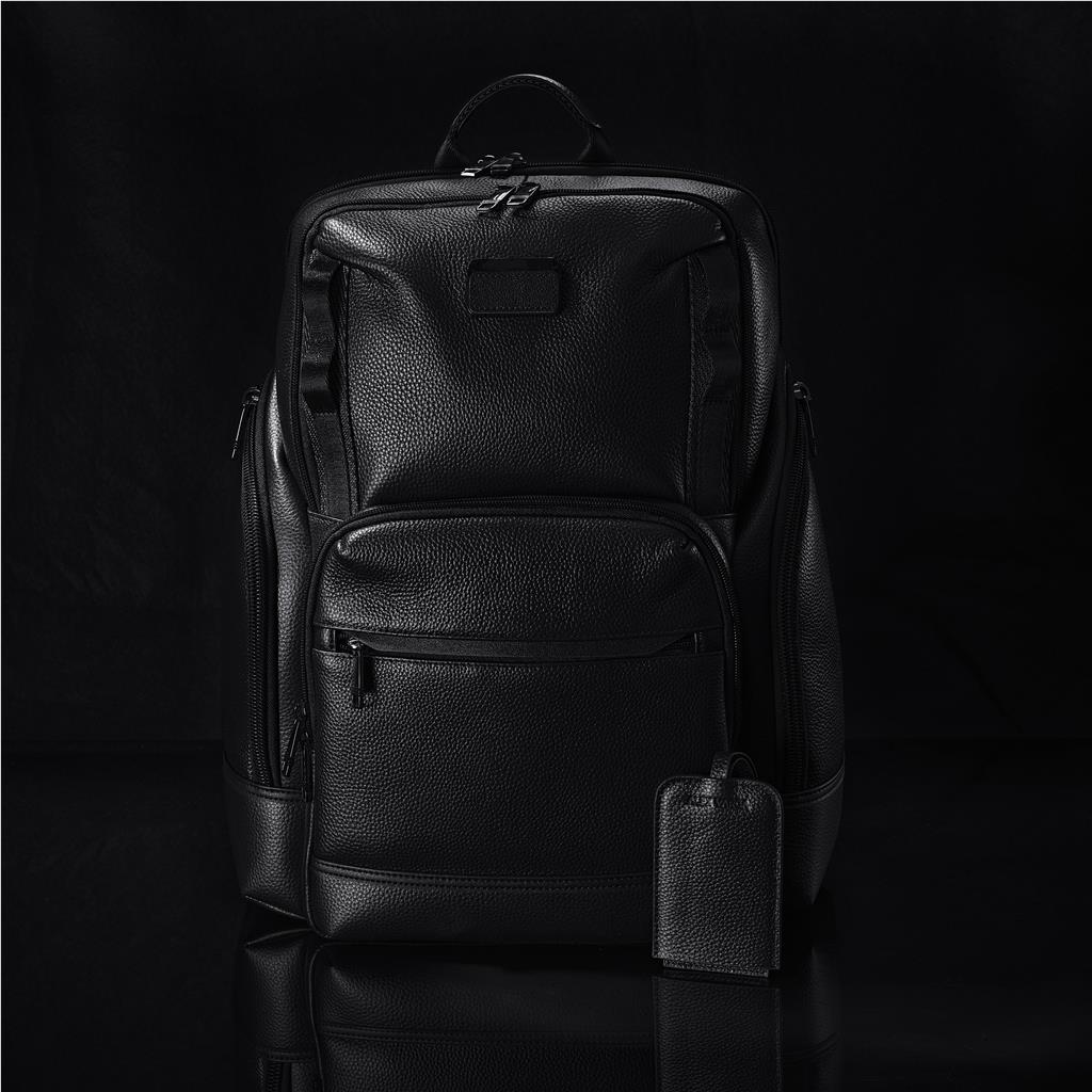 Alex Varga Portofino Leather Laptop Bag - Black