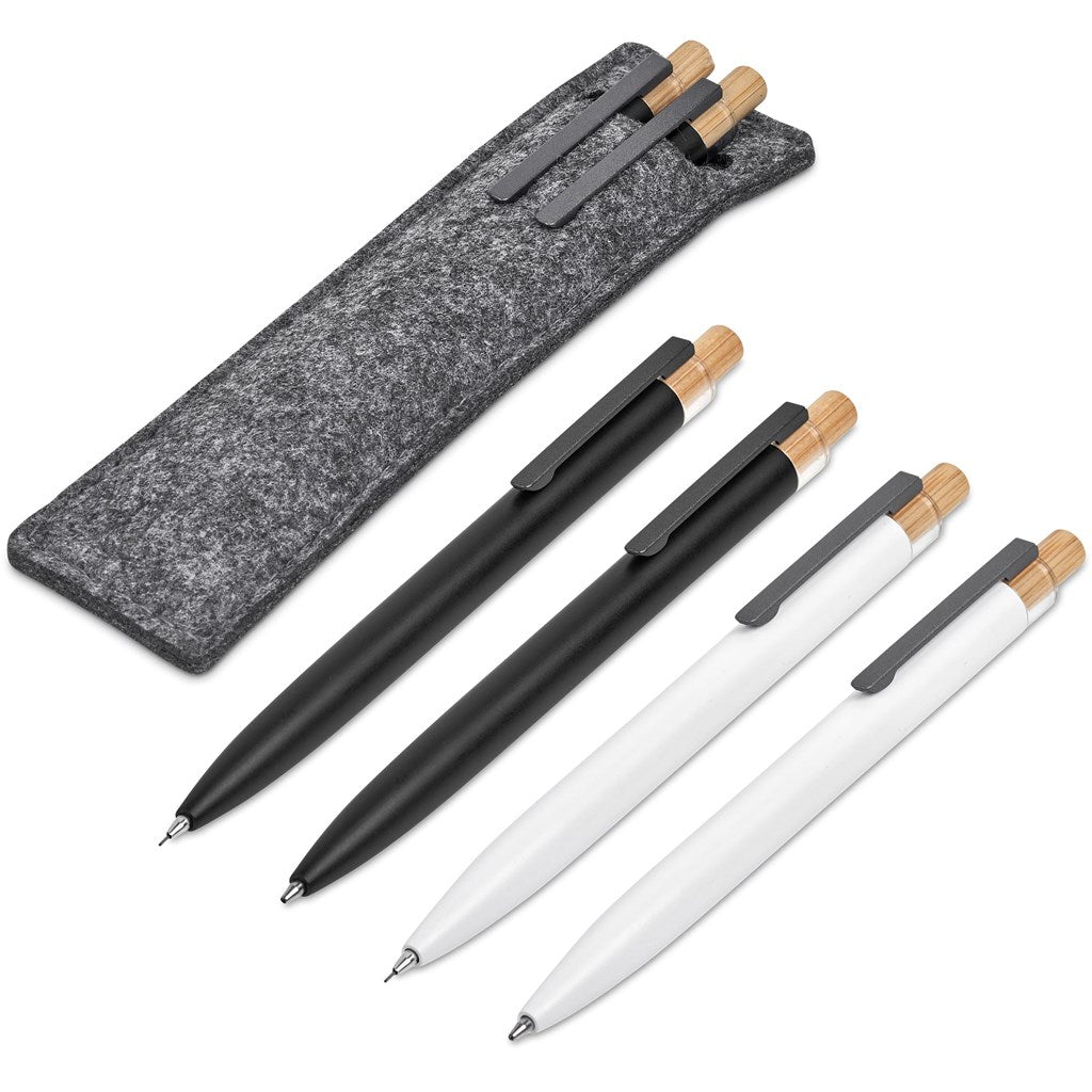 Okiyo Mimo Recycled Aluminum Ball Pen & Pencil Set