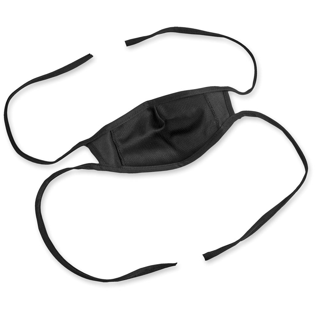 Alto Kids Double Layer Tie-Back Face Mask - Black