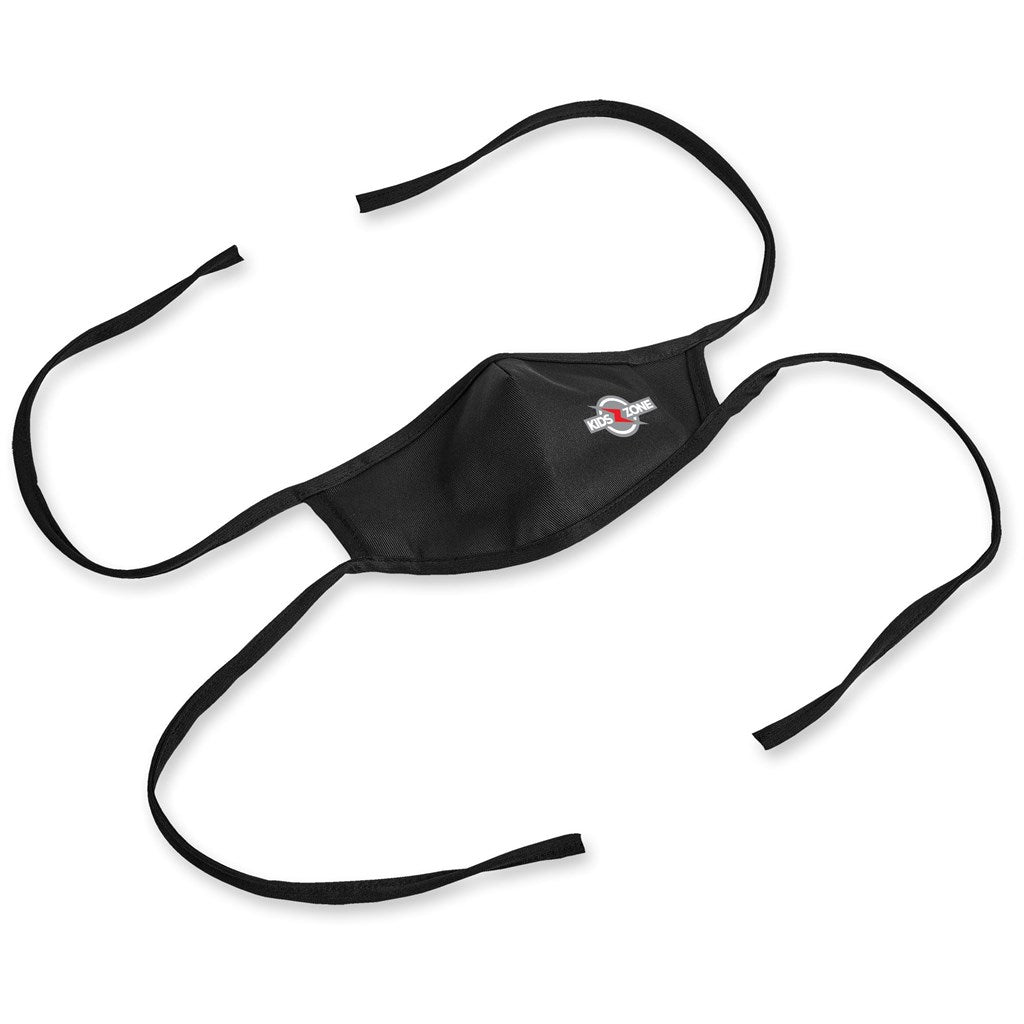 Alto Kids Double Layer Tie-Back Face Mask - Black