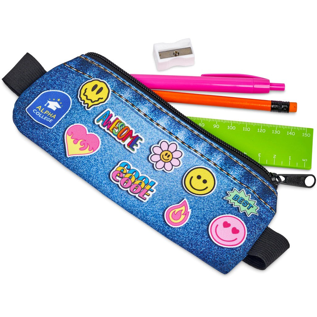 Pre-Printed Sample Hoppla Lagoon Polyester Pencil Case for A5 Notebook