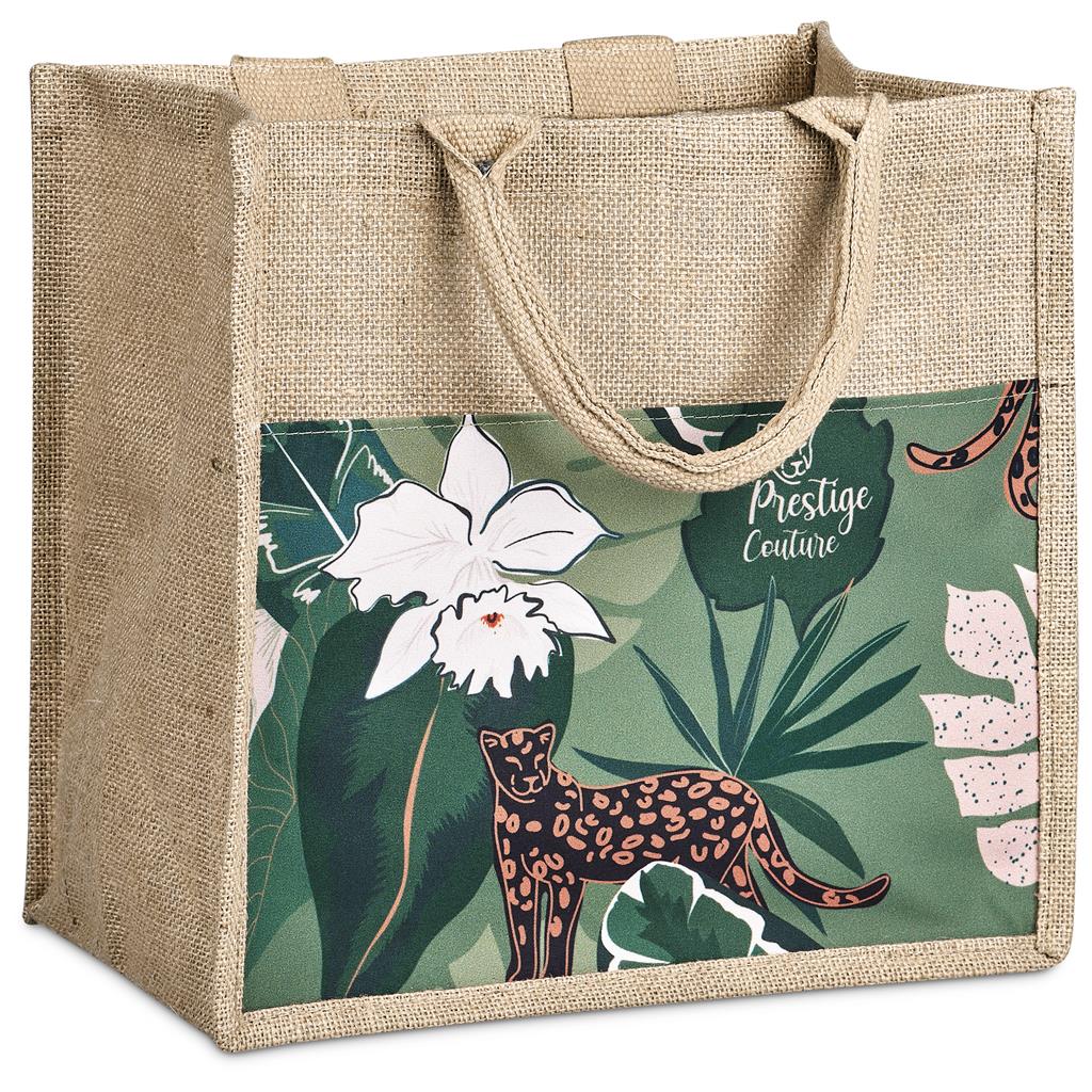 Sample Okiyo Nuri Sublimated Pocket Jute Tote