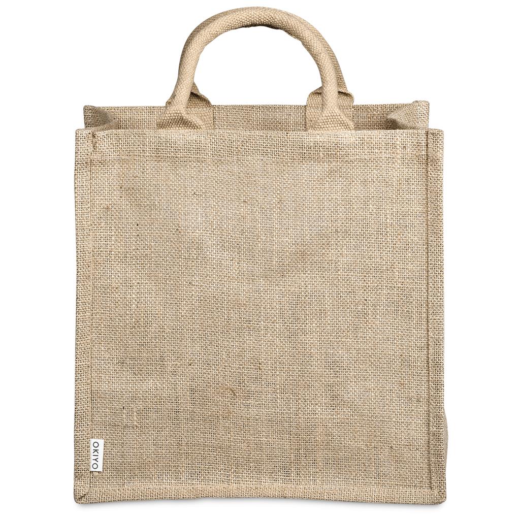Sample Okiyo Nuri Sublimated Pocket Jute Tote