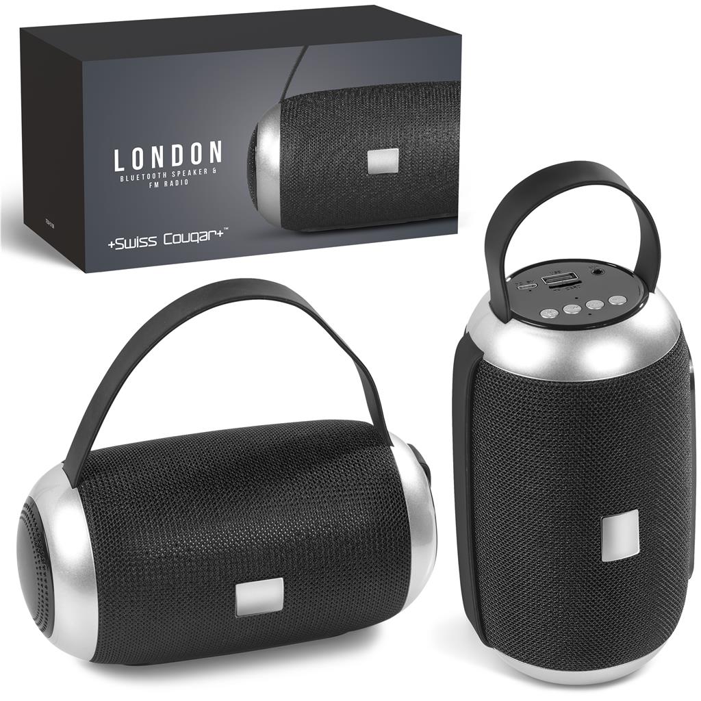 Swiss Cougar London Bluetooth Speaker & Fm Radio