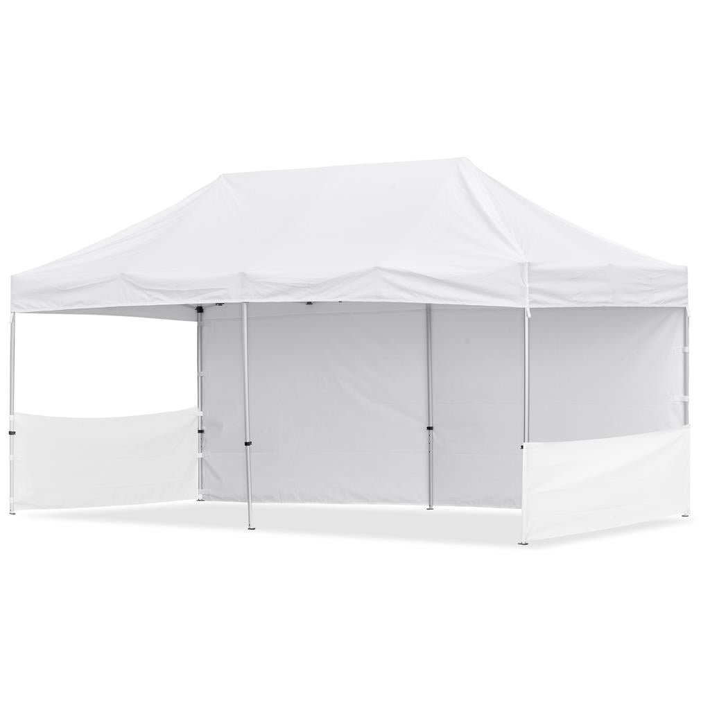 Coated Steel Sublimated Gazebo 6m x 3m 1 LS F-Wall 2 SS H-Walls