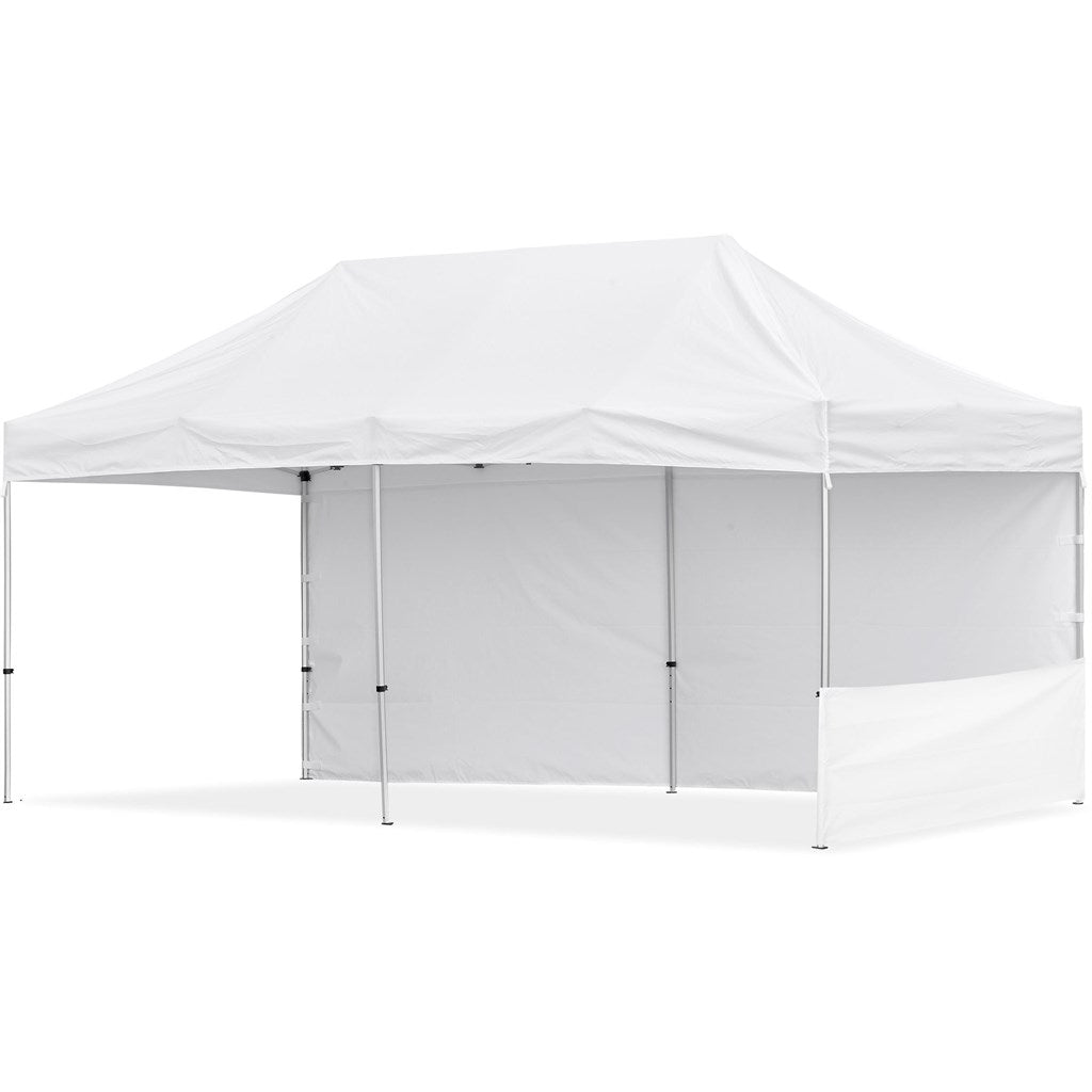Coated Steel Sublimated Gazebo 6m x 3m 1 SS H-Wall 1 LS F-Wall