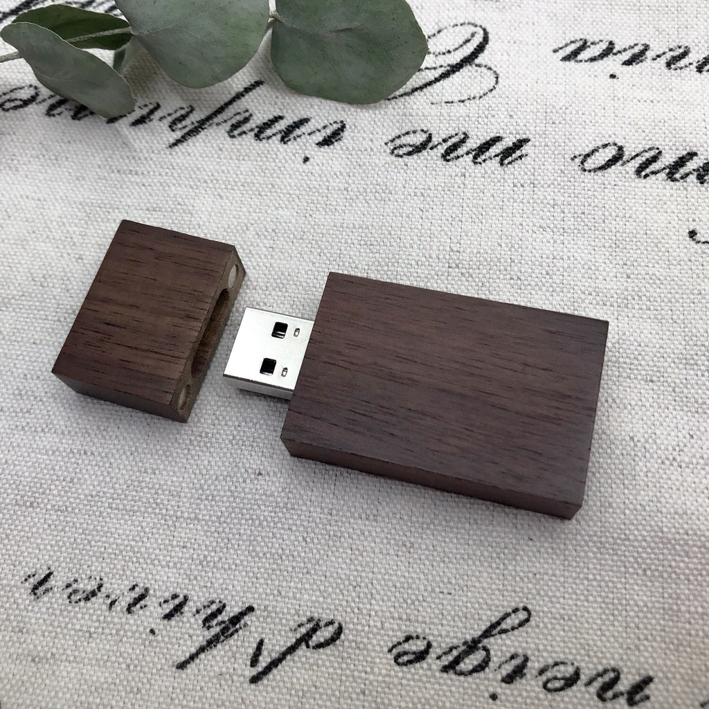 walnut dark wood USB