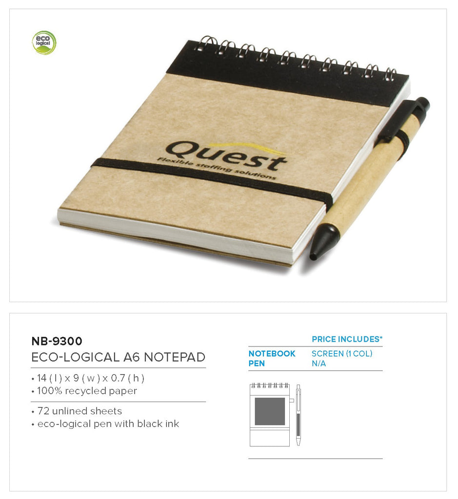 Eco-Logical A6 Notepad -  Only