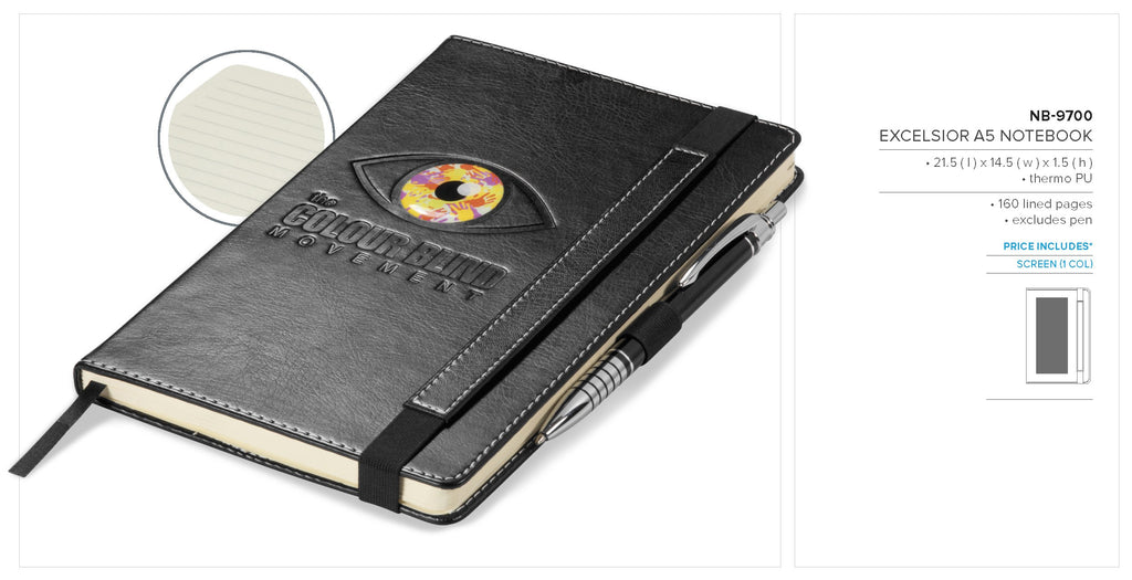 Excelsior A5 Notebook - Black